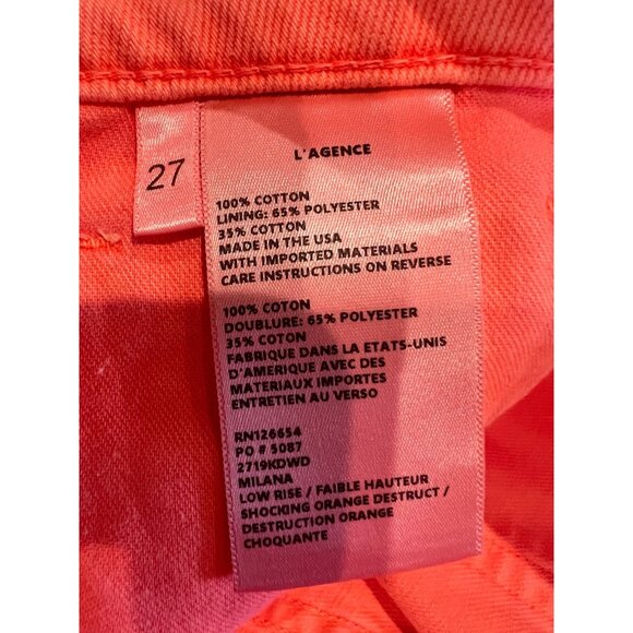 NEW L'AGENCE Milana Low-Rise Stovepipe Pants size 27 - Picture 9 of 9